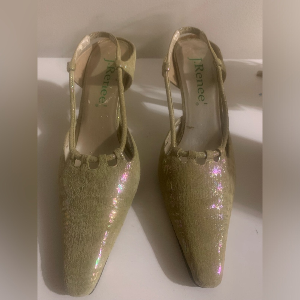 J Renee Sparkle Slingback Heels